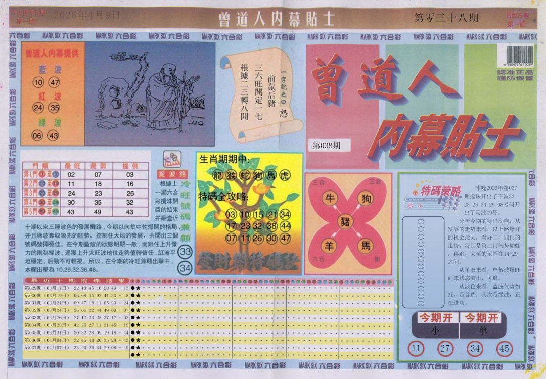 038期曾道人内幕贴士A[图]